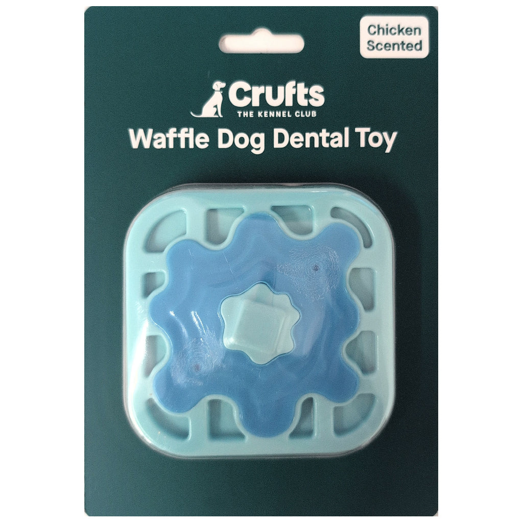 Crufts Chicken Scented Waffle Dog Dental Toy