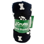 Crufts Dog Paw & Bone Print Fleece Blanket (100 x 150cm)