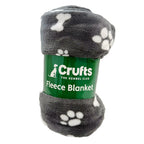 Crufts Dog Paw & Bone Print Fleece Blanket (100 x 150cm)