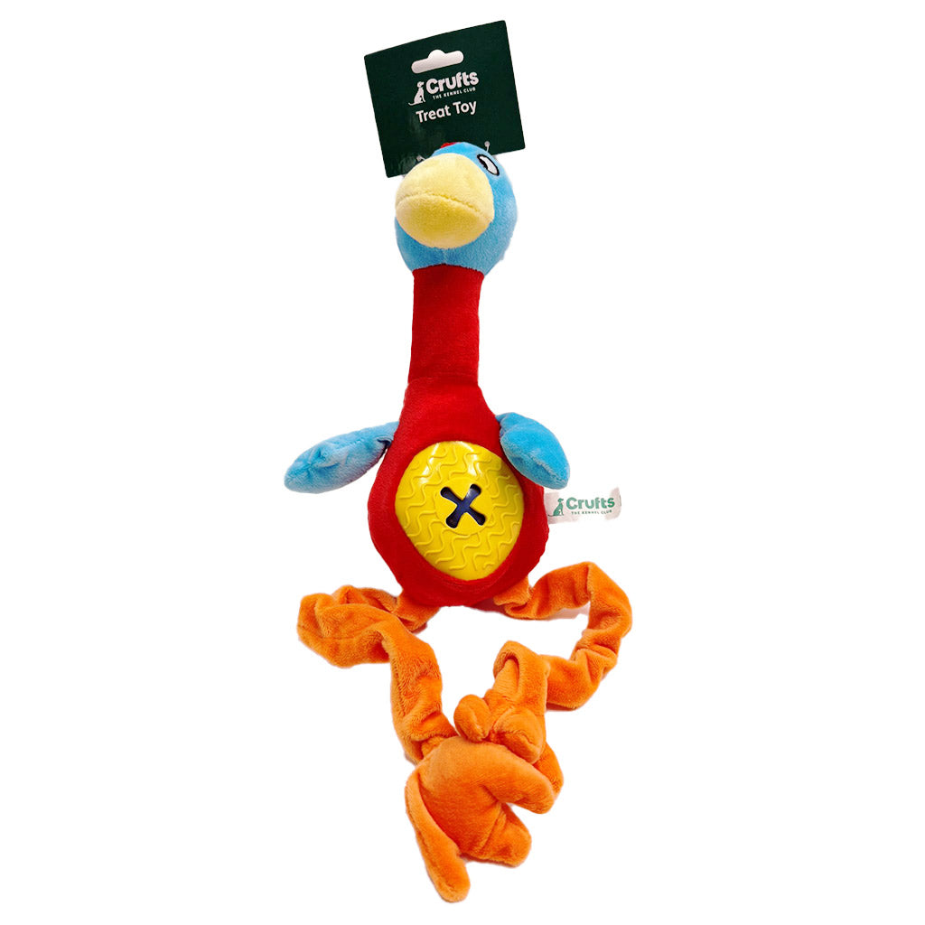 Crufts Interactive Plush Bird Treat Toy