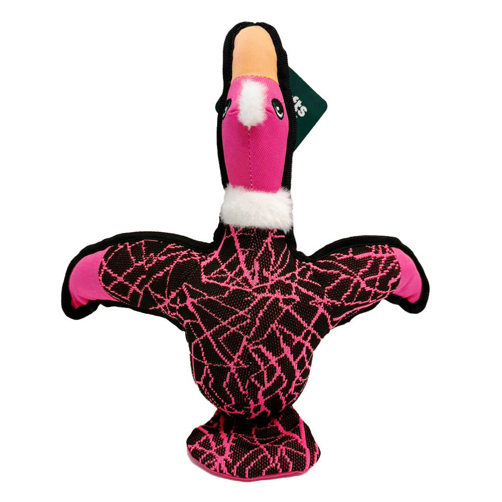 Crufts Neon Tough Duck Dog Toy with Squeaker
