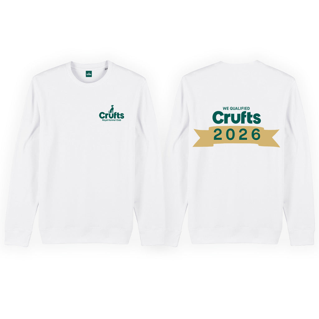 Crufts 'We Qualified' 2026 Organic Cotton Sweatshirt | Premium Qualifier Gift