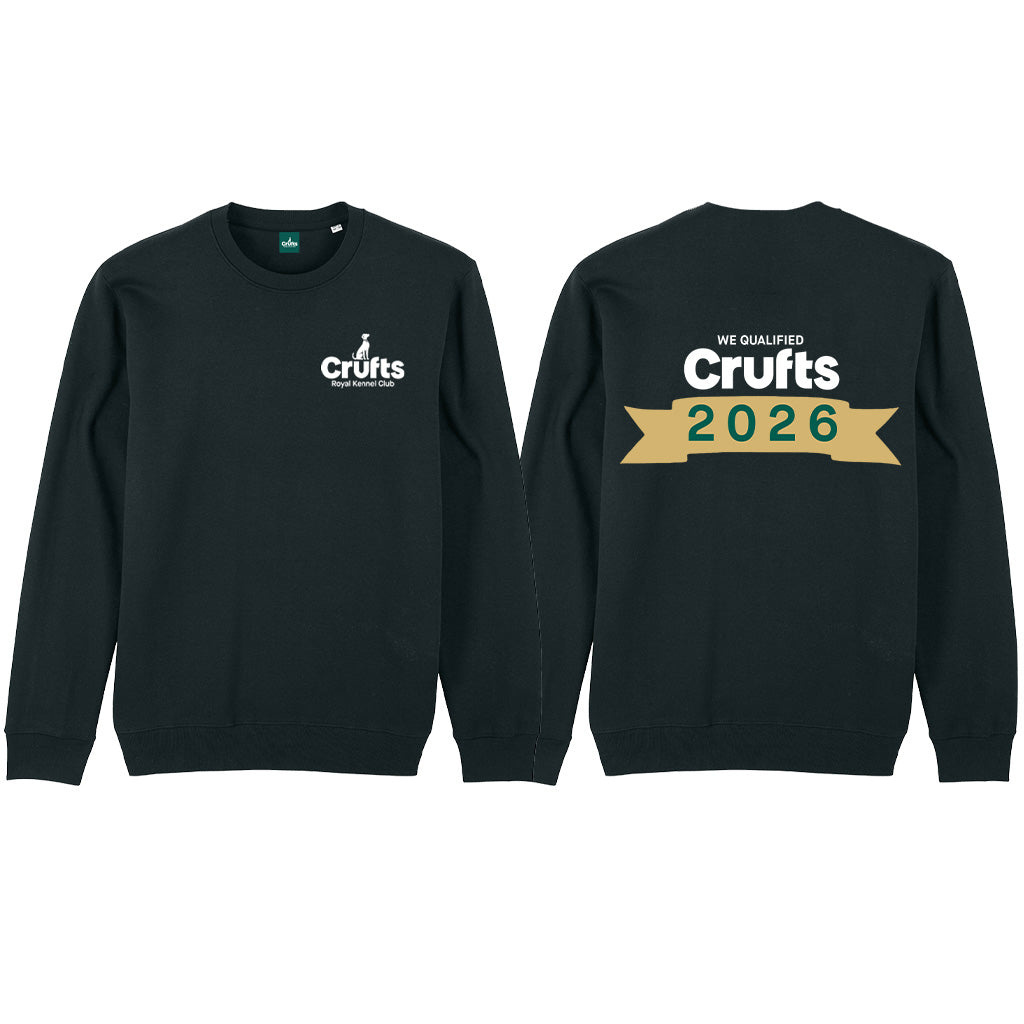 Crufts 'We Qualified' 2026 Organic Cotton Sweatshirt | Premium Qualifier Gift