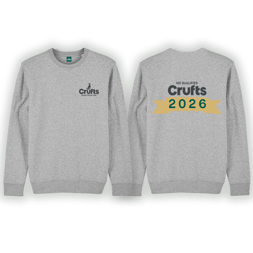 Crufts 'We Qualified' 2026 Organic Cotton Sweatshirt | Premium Qualifier Gift