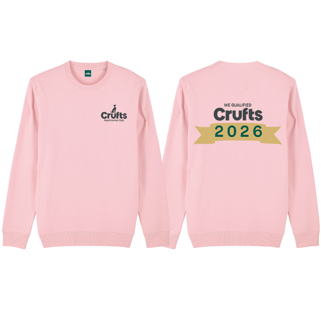 Crufts 'We Qualified' 2026 Organic Cotton Sweatshirt | Premium Qualifier Gift