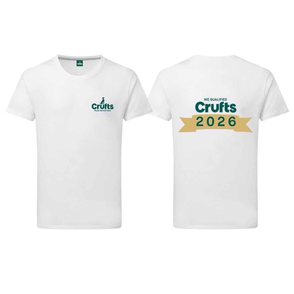 Crufts 'We Qualified' 2026 Organic Cotton T-Shirt | Premium Qualifier Gift