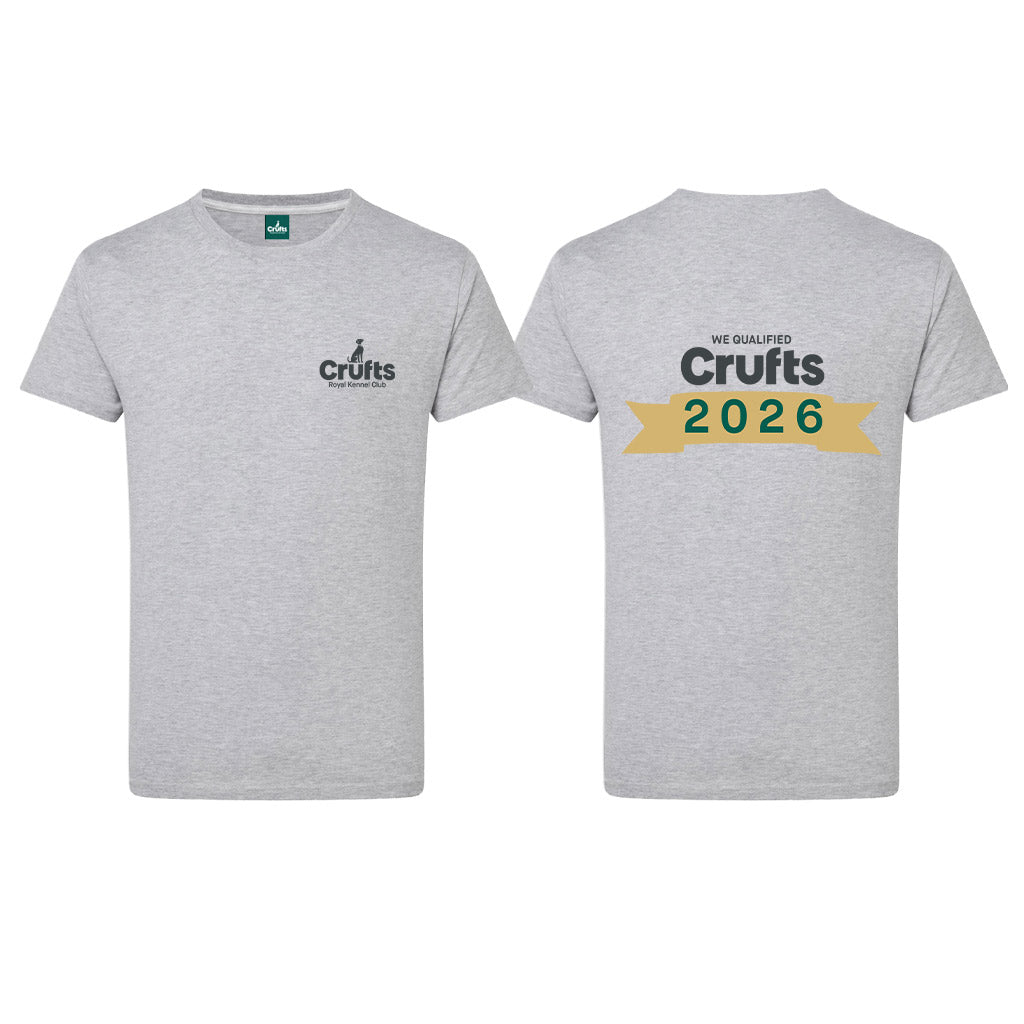 Crufts 'We Qualified' 2026 Organic Cotton T-Shirt | Premium Qualifier Gift
