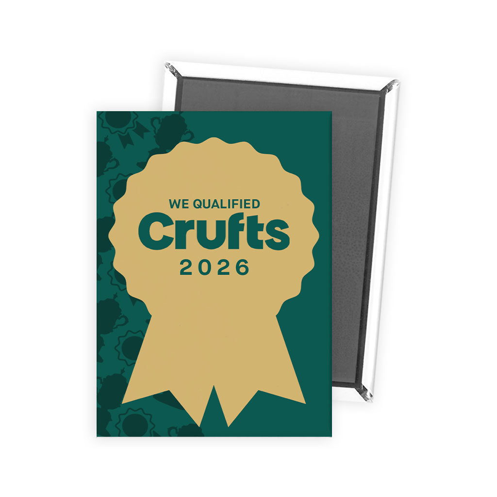 We Qualified Crufts 2026 Rosette Fridge Magnet