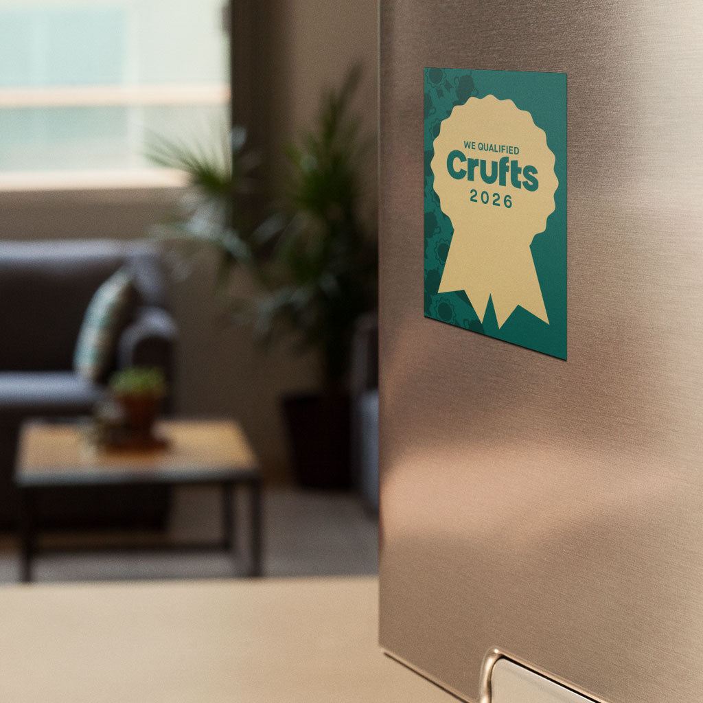 We Qualified Crufts 2026 Rosette Fridge Magnet