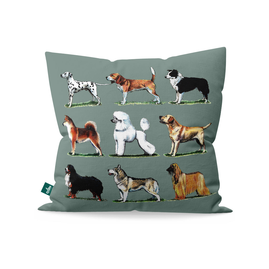 Crufts Popular Dog Illustrations Cushion