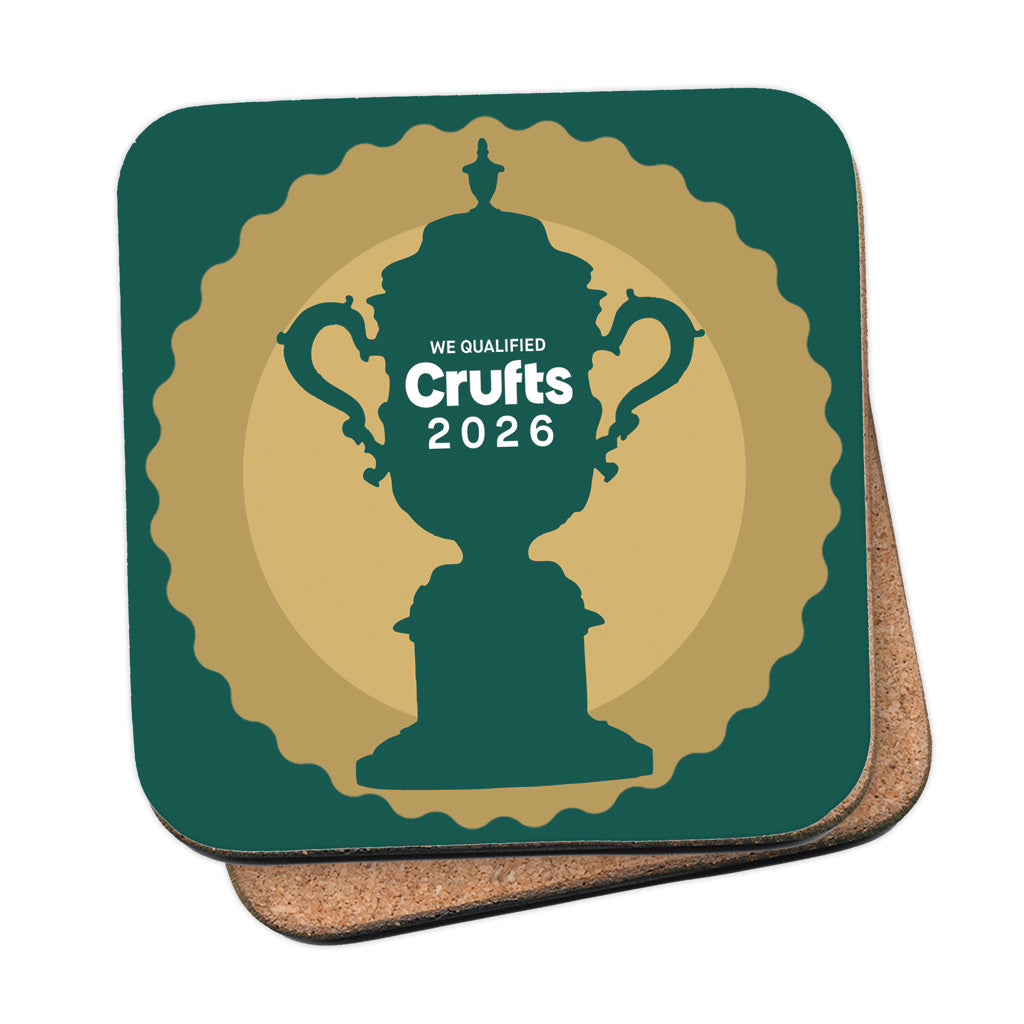 We Qualified Crufts 2026 Trophy Coaster