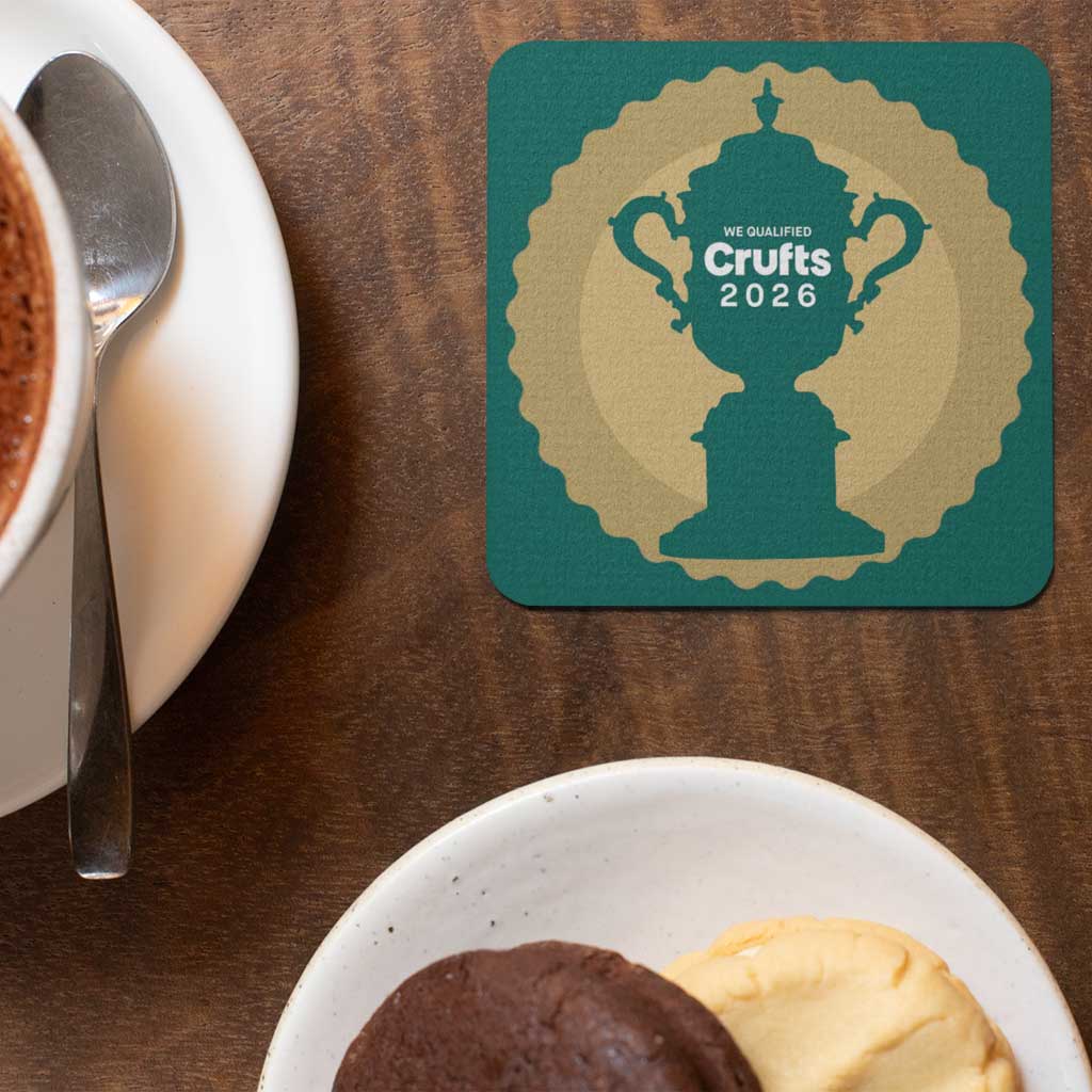 We Qualified Crufts 2026 Trophy Coaster