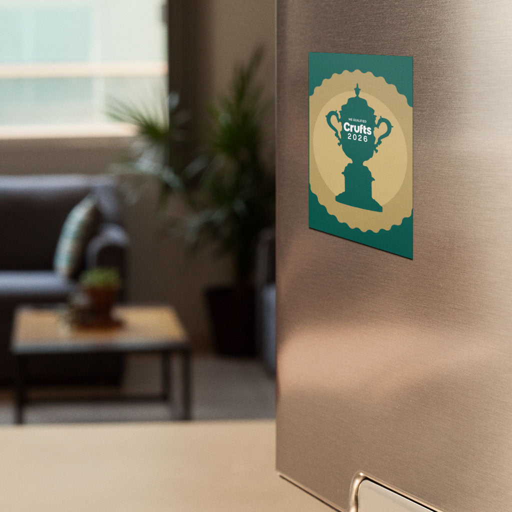 We Qualified Crufts 2026 Trophy Fridge Magnet