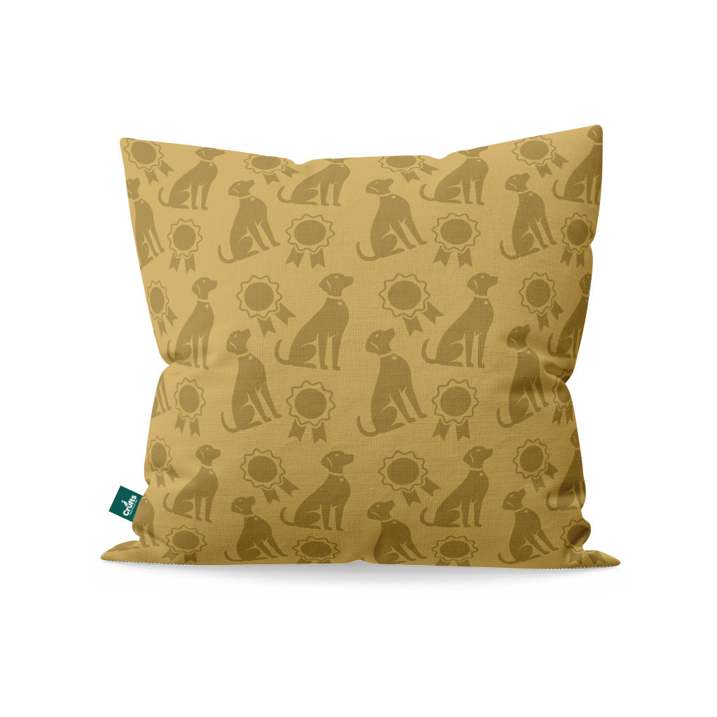Crufts Peter Pattern Cushion (40x40cm) | Premium 100% Cotton Dog Lover Gift