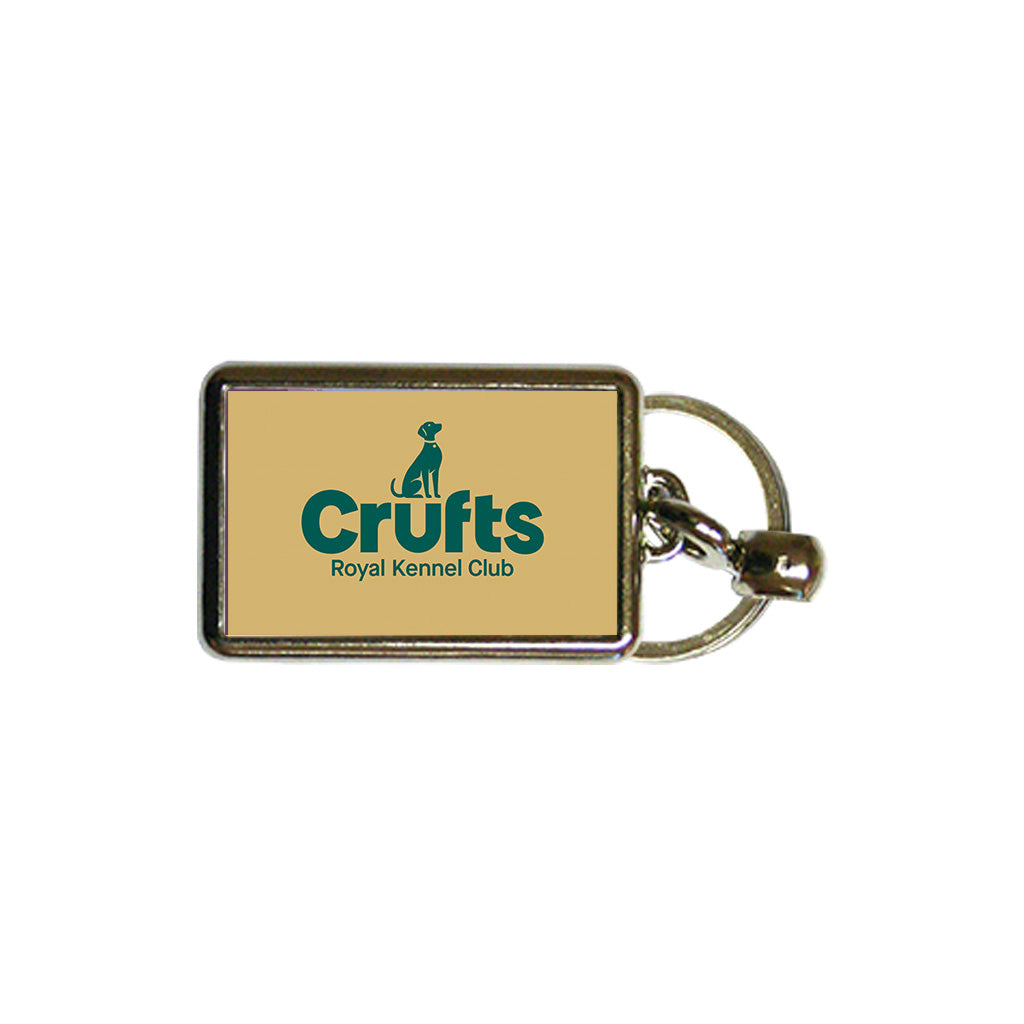 Crufts Stacked Logo Metal Keyring (4x3cm) | Premium Dog Lover Gift