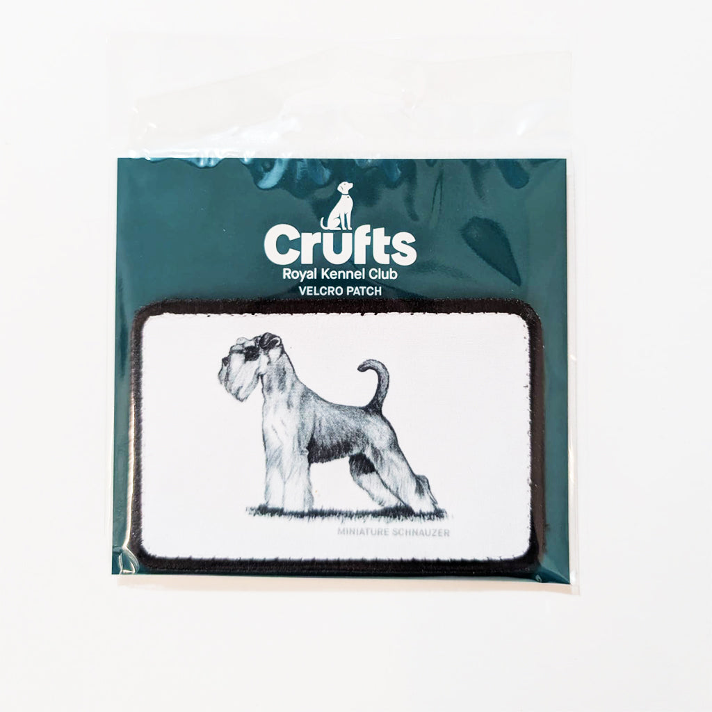 Crufts Minature Schnauzer Velcro Patch