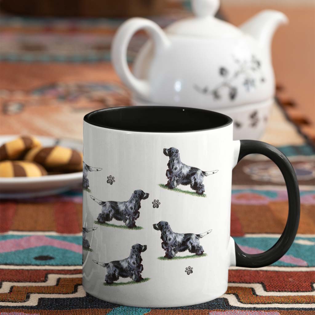 Cocker Spaniel Large Porcelain Colour Handle Mug