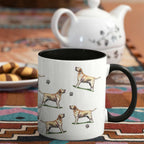 Labrador Retriever Large Porcelain Colour Handle Mug