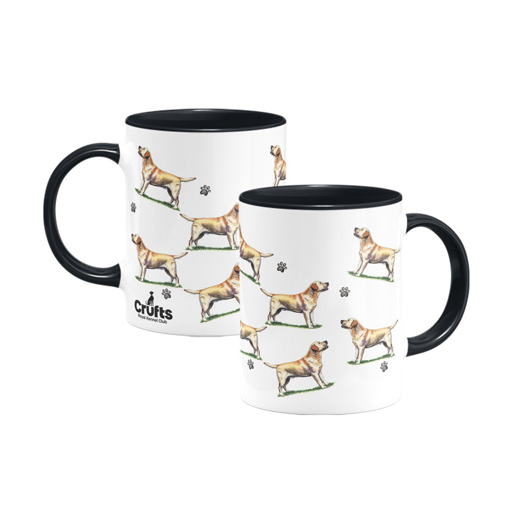 Labrador Retriever Large Porcelain Colour Handle Mug