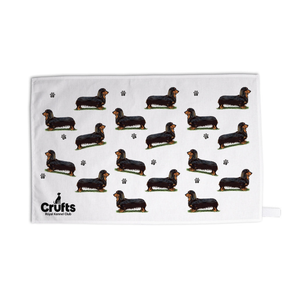 Dachshund (Miniature Long Haired) Tea Towel
