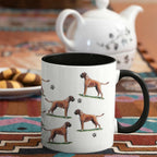 Boxer Large Porcelain Colour Handle Mug
