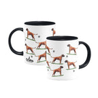 Boxer Large Porcelain Colour Handle Mug