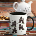 Poodle (Toy) Large Porcelain Colour Handle Mug
