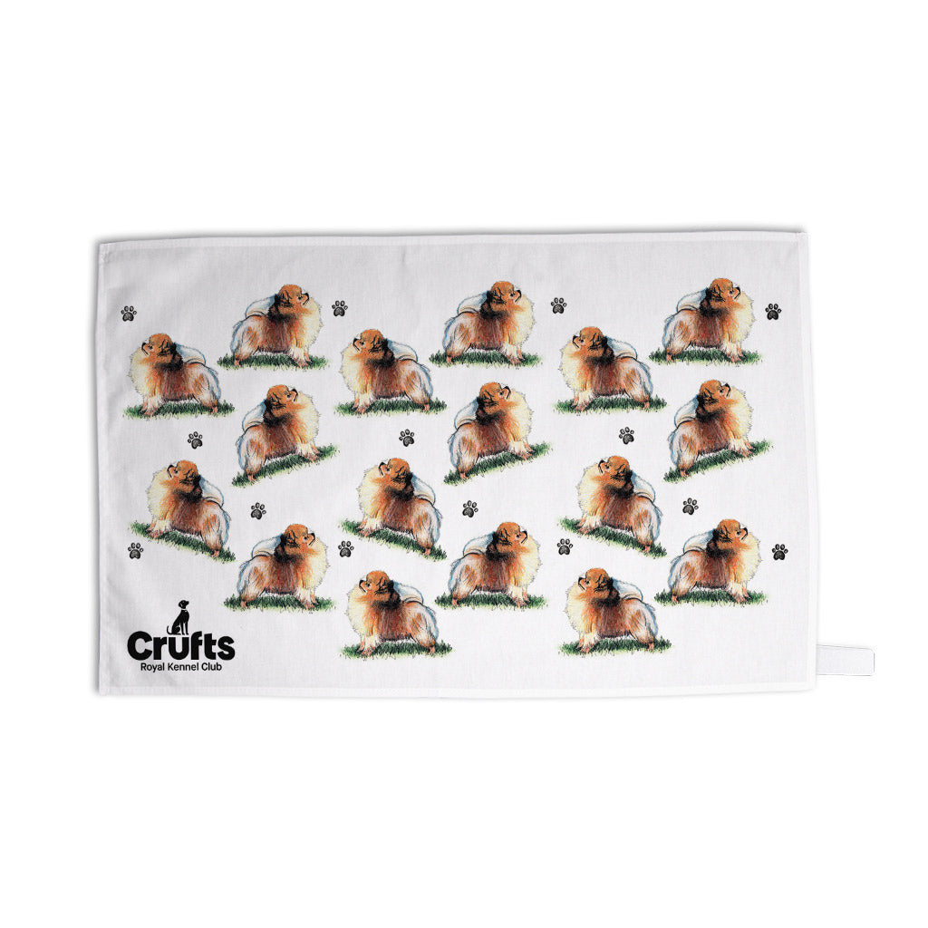 Pomeranian Tea Towel