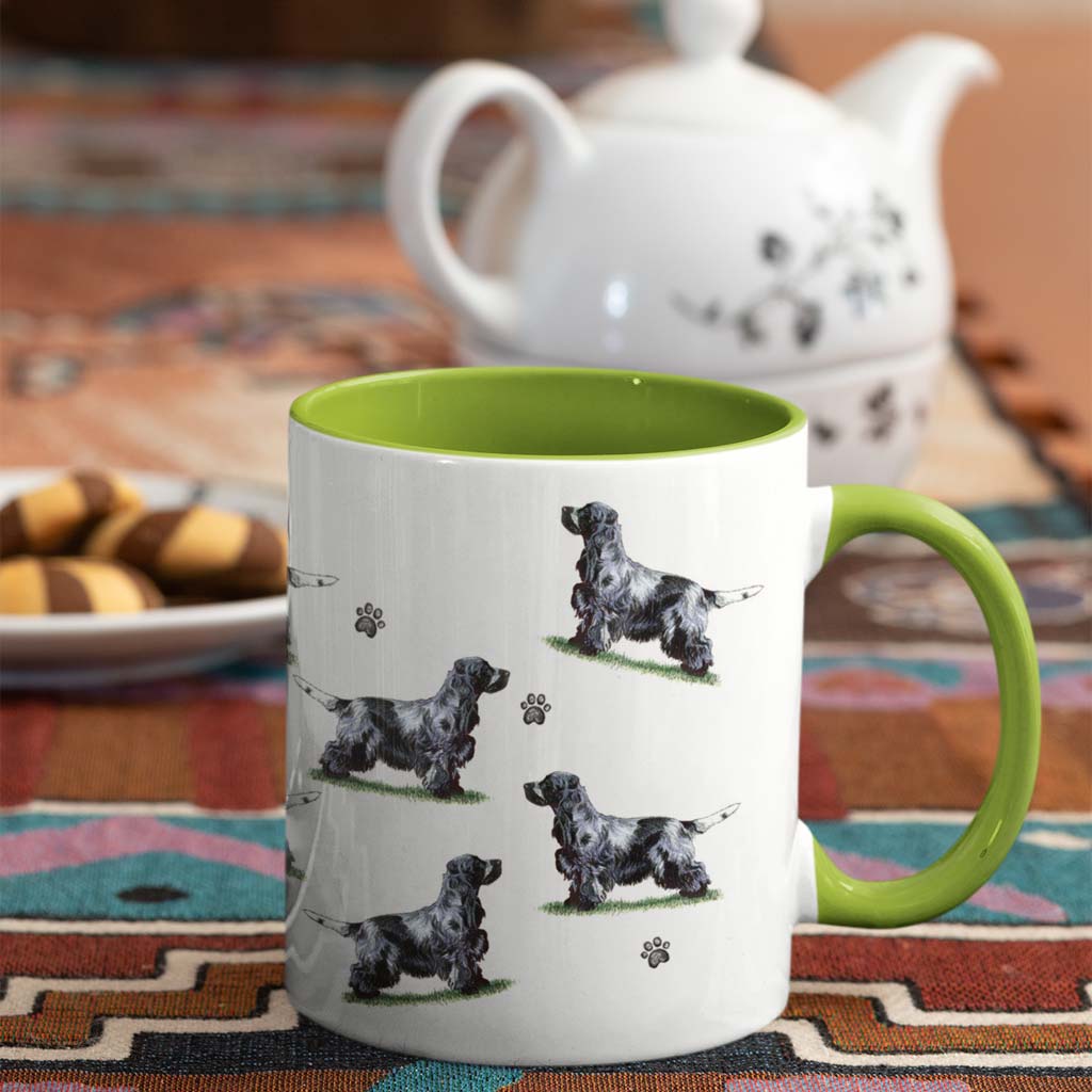 Cocker Spaniel Large Porcelain Colour Handle Mug