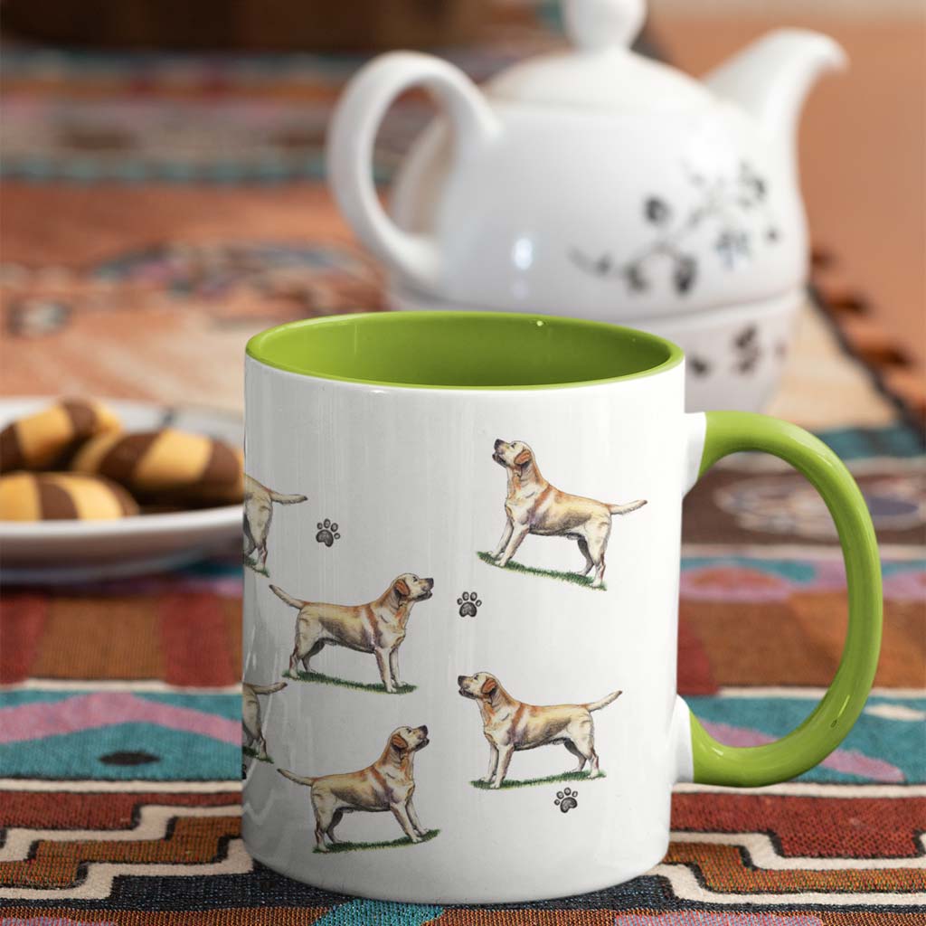 Labrador Retriever Large Porcelain Colour Handle Mug