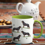 Rottweiler Large Porcelain Colour Handle Mug