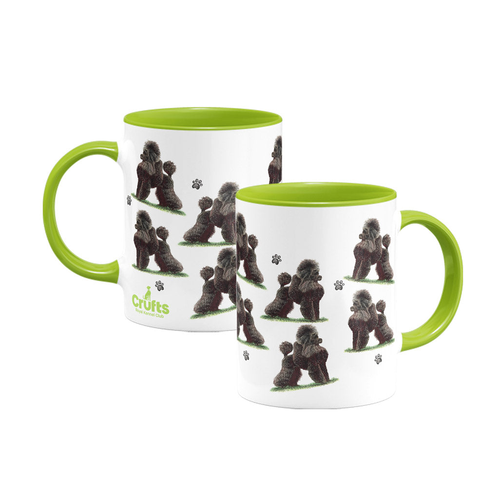 Poodle (Toy) Large Porcelain Colour Handle Mug