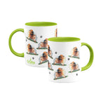 Pomeranian Large Porcelain Colour Handle Mug