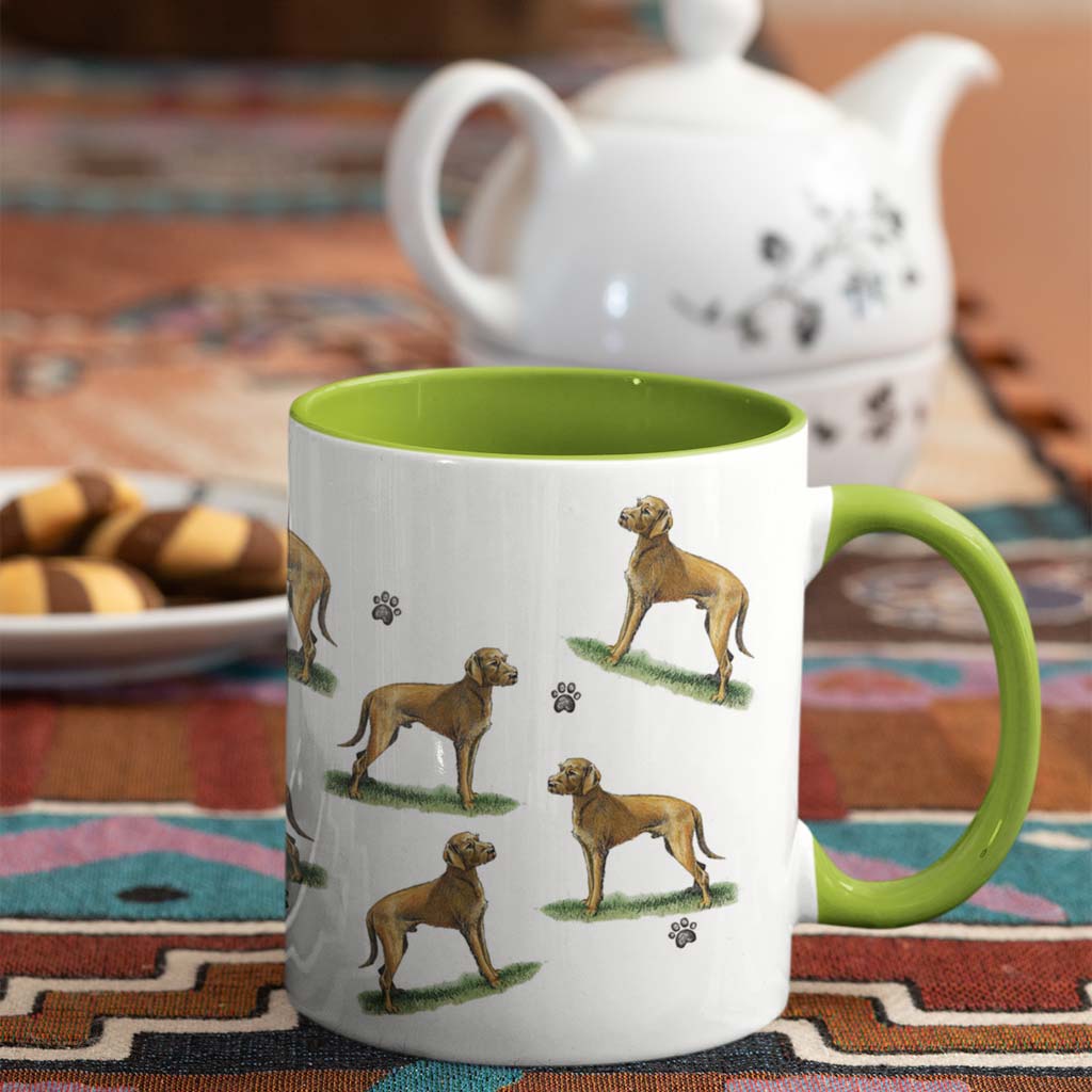 Hungarian Vizsla Large Porcelain Colour Handle Mug