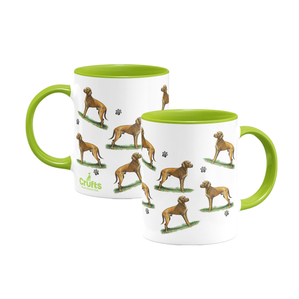 Hungarian Vizsla Large Porcelain Colour Handle Mug