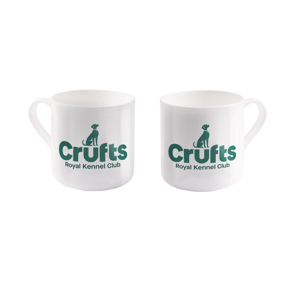 Crufts Stacked Logo Bone China Mug (8oz) | Premium Gift for Dog Lovers