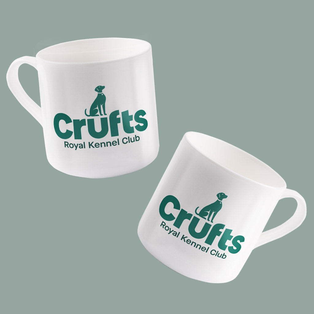 Crufts Stacked Logo Bone China Mug (8oz) | Premium Gift for Dog Lovers