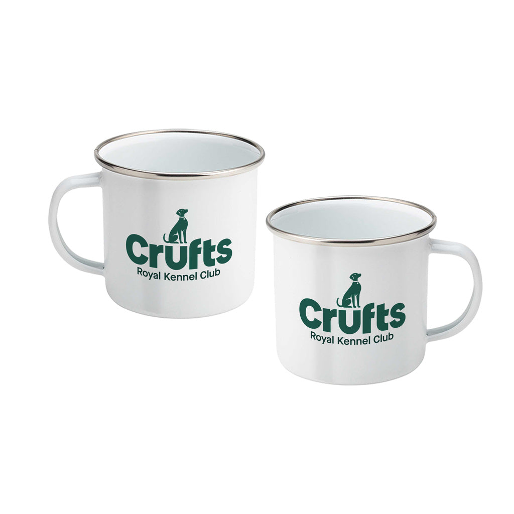 Crufts Stacked Logo Enamel Mug (10oz) | Perfect Dog Lover Gift for Children
