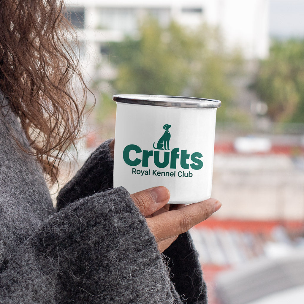 Crufts Stacked Logo Enamel Mug (10oz) | Perfect Dog Lover Gift for Children