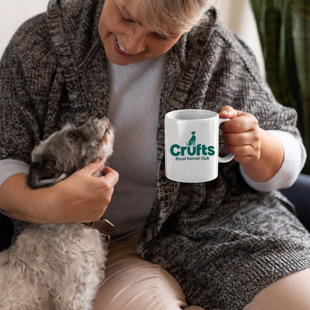 Crufts Stacked Logo Green Mug | Individually Boxed Dog Lover Gift