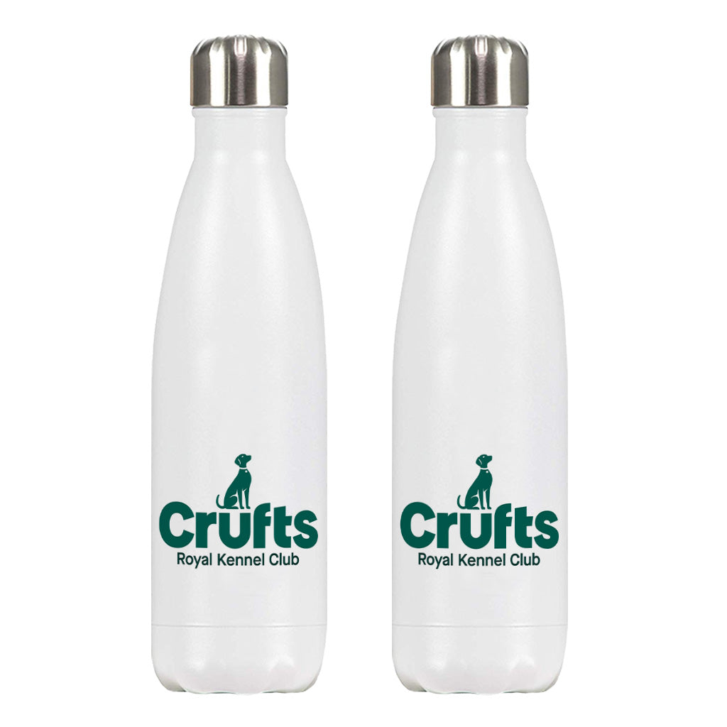 Crufts Stacked Logo Premium Water Bottle (500ml) | Stainless Steel Dog Lover Gift