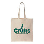 Crufts Stacked Logo Cotton Canvas Tote Bag (36x36cm) | Premium Dog Lover Gift