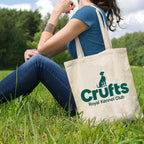 Crufts Stacked Logo Cotton Canvas Tote Bag (36x36cm) | Premium Dog Lover Gift