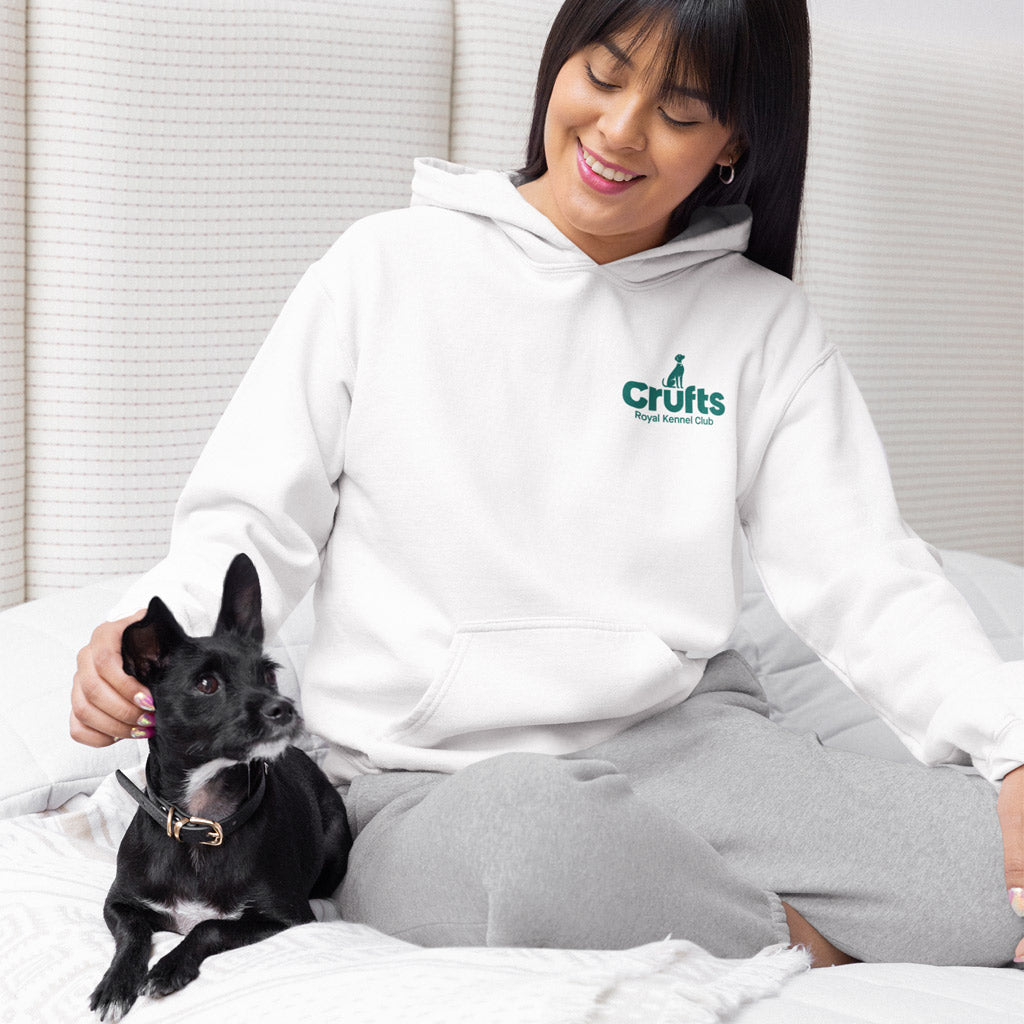 Crufts Stacked Logo Organic Cotton Hoodie | Premium Dog Lover Gift