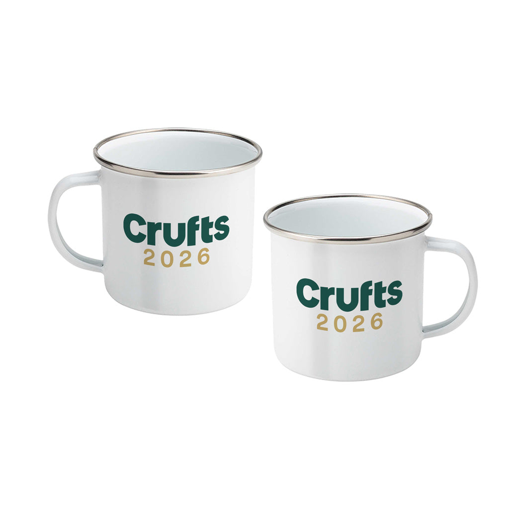 Crufts 2026 Logo Enamel Mug (10oz) | Commemorative Dog Lover Gift for Kids