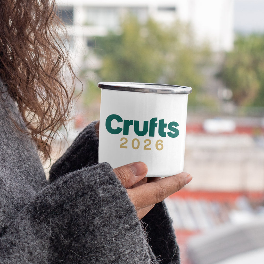 Crufts 2026 Logo Enamel Mug (10oz) | Commemorative Dog Lover Gift for Kids