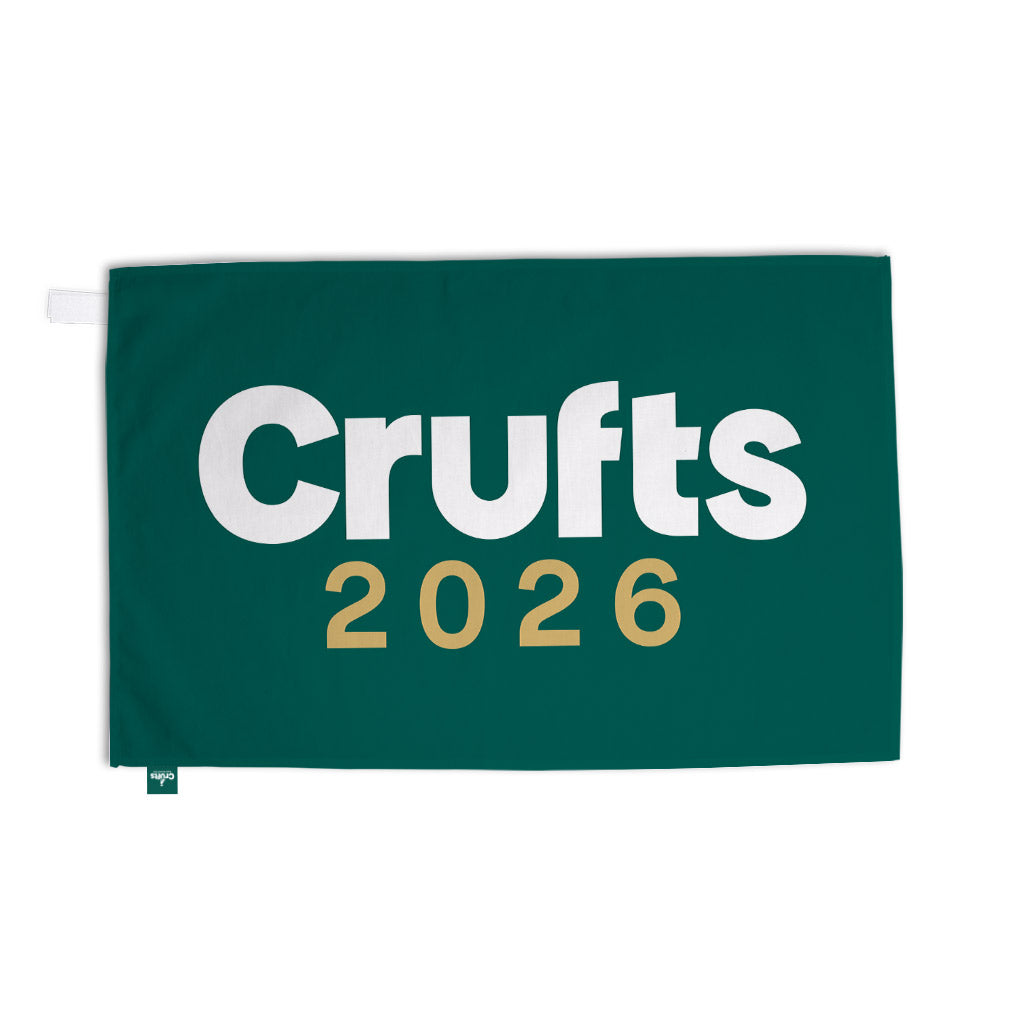 Crufts 2026 Logo 100% Cotton Tea Towel | Commemorative Kitchen Gift