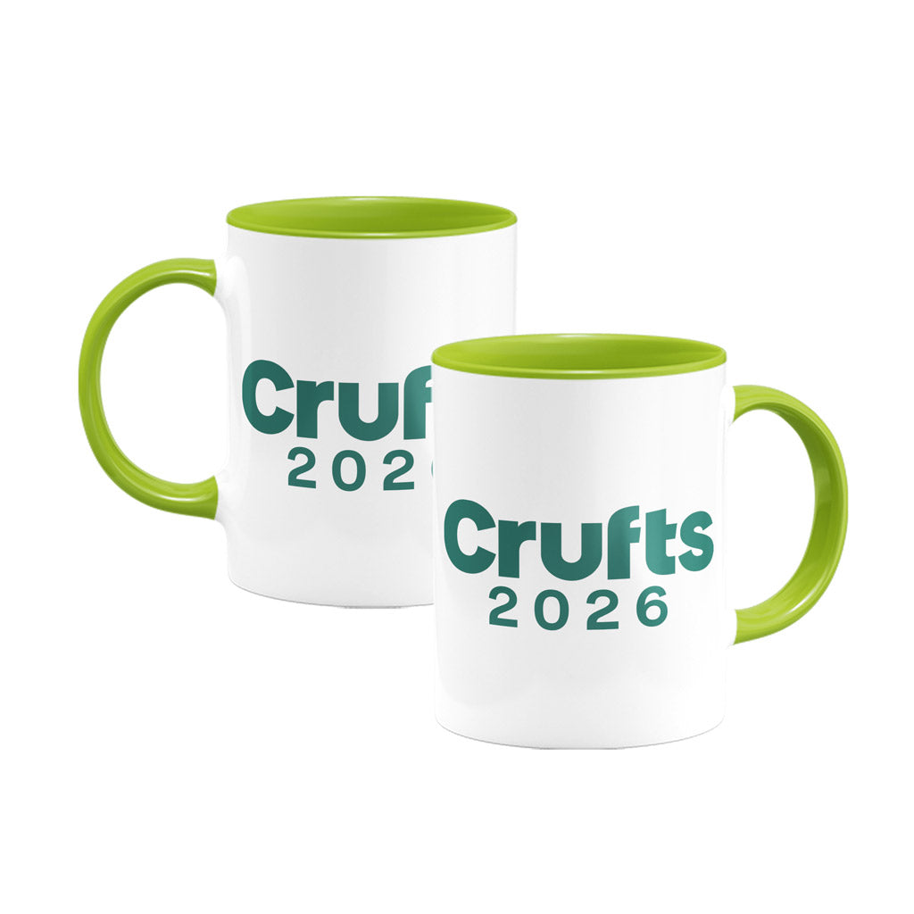 Crufts 2026 Logo Ceramic Mug (11oz) | Green Inset Gift for Dog Lovers