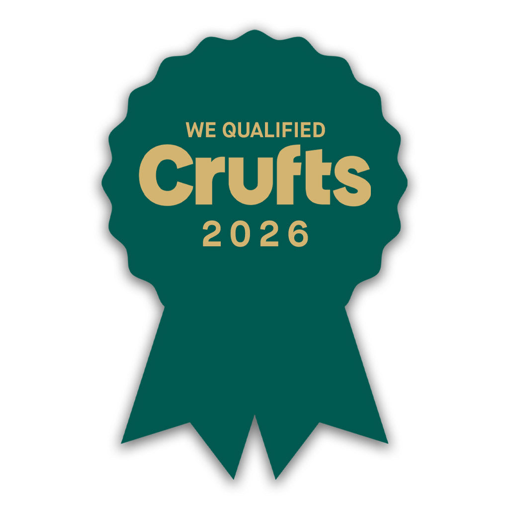 Crufts Green Rosette Sticker