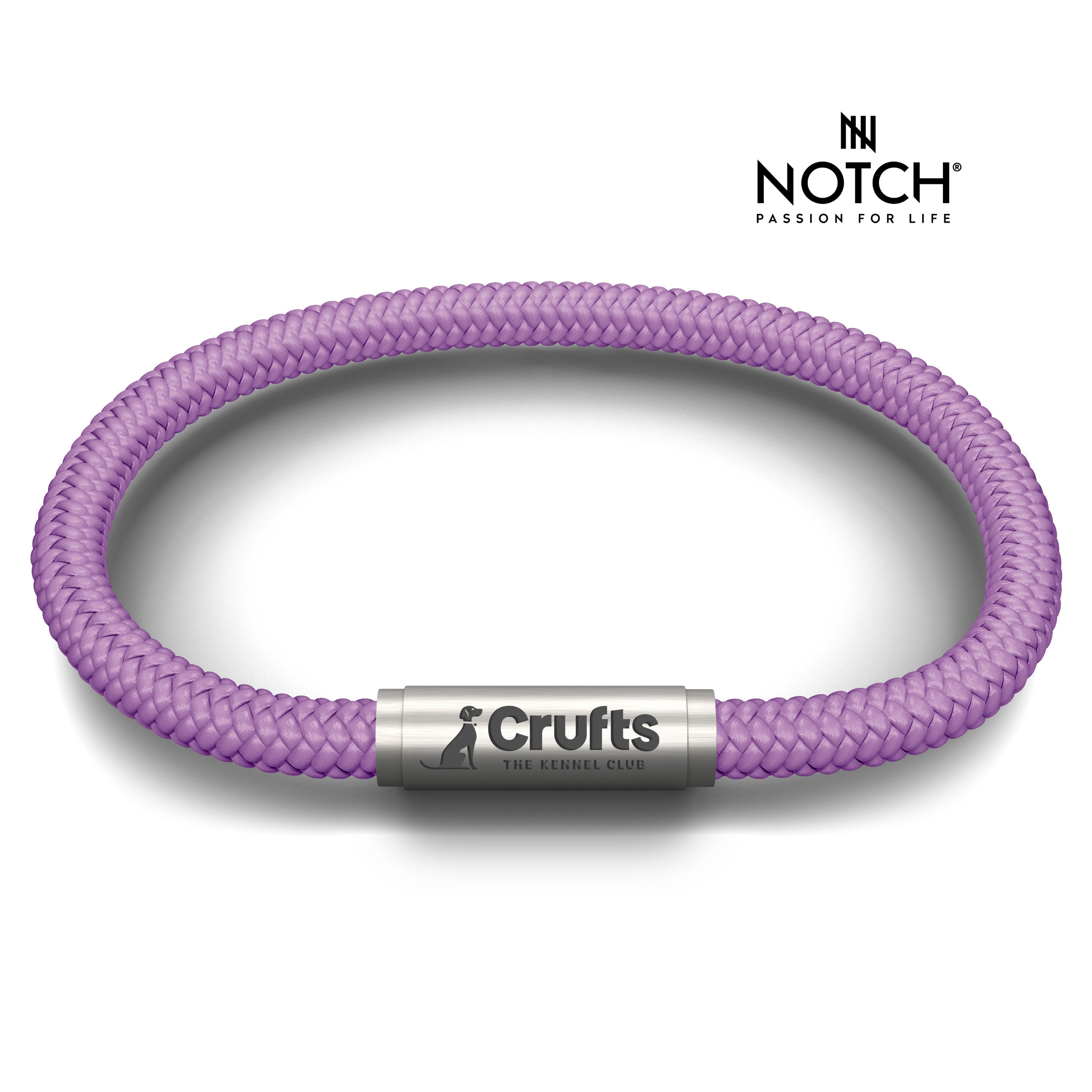 Crufts NOTCH Bracelet Lilac with Steel Clasp